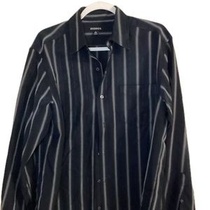 George button down shirt blue collar medium